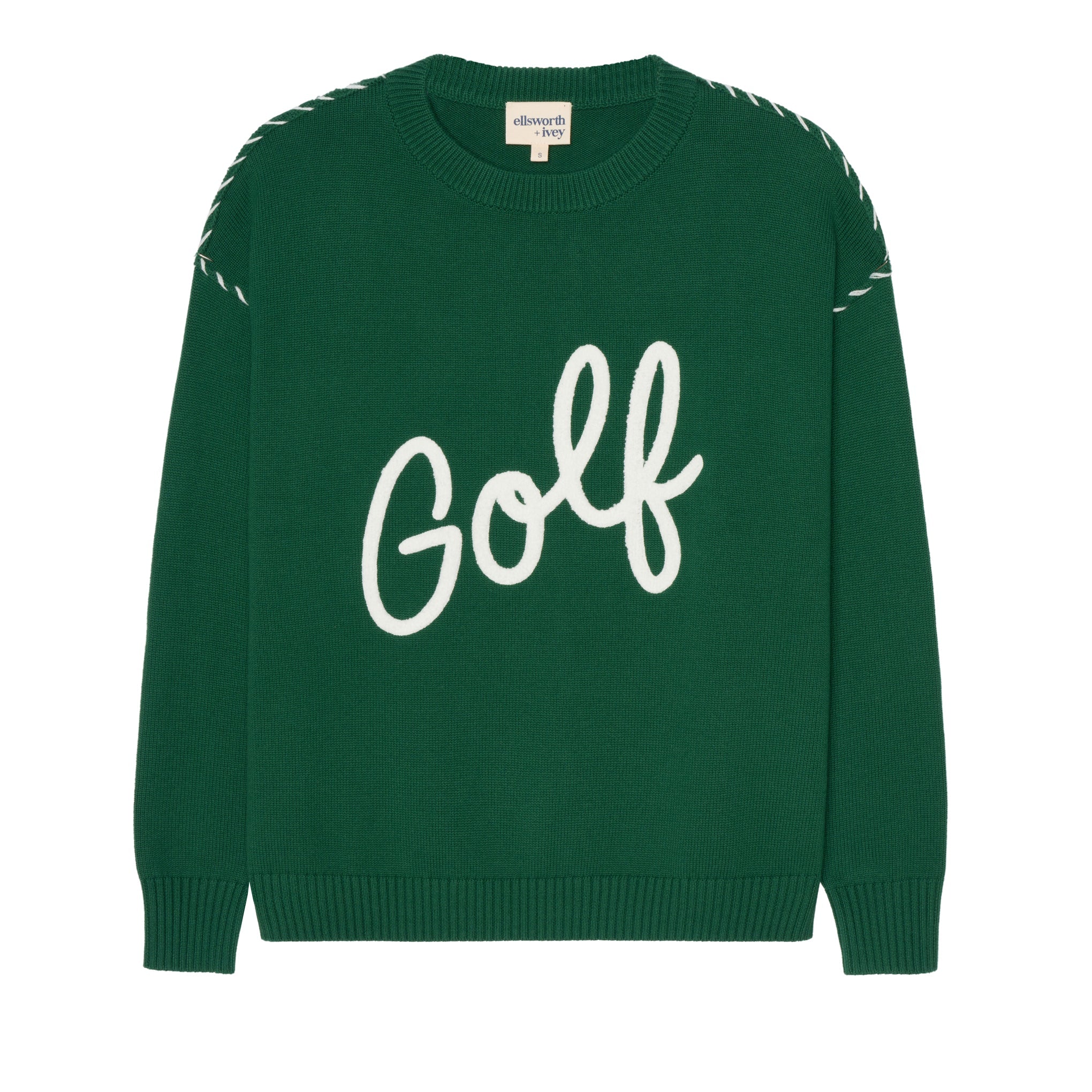 Ellsworth+Ivey Riley Gol Green Crewneck Sweater – Golf4Her