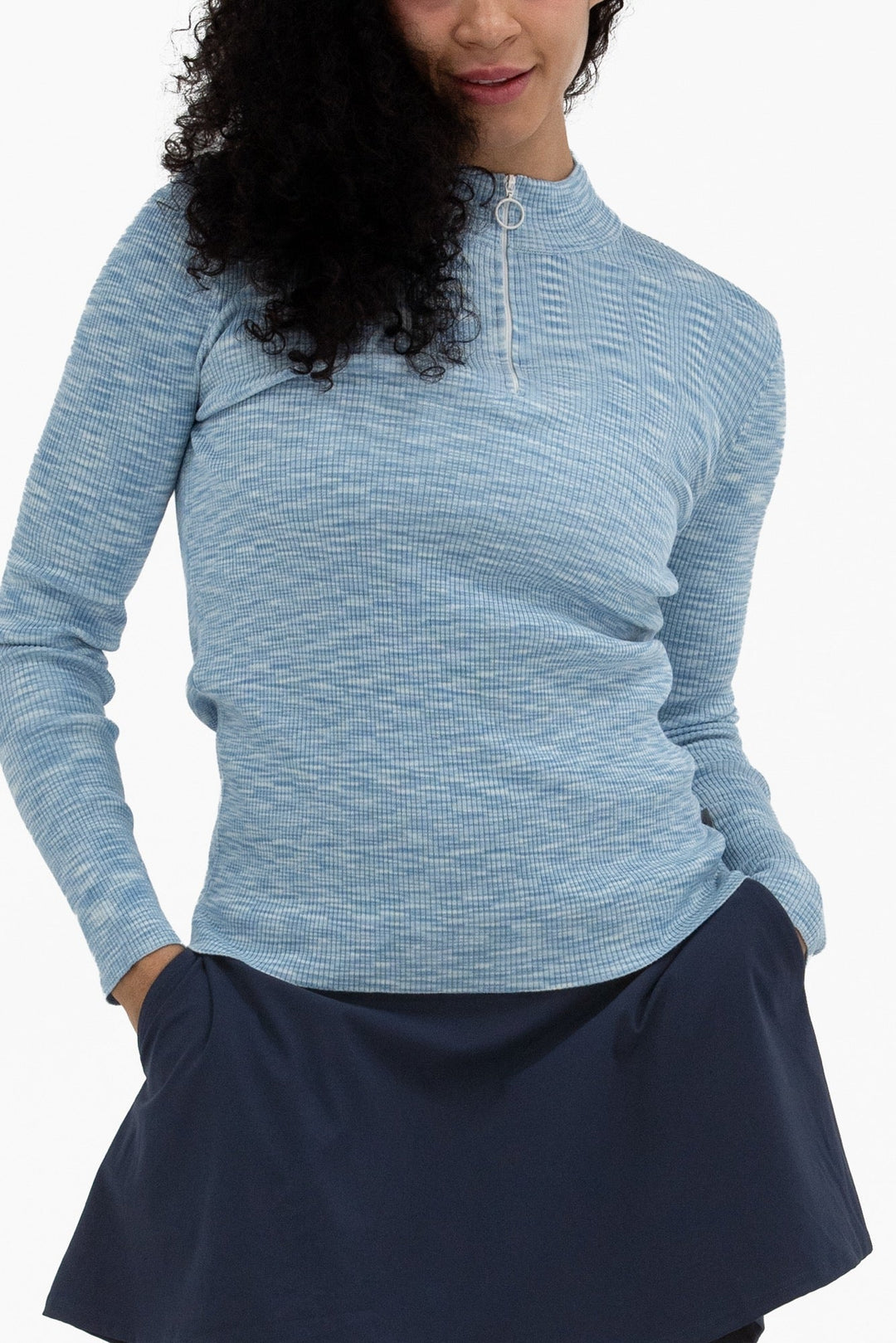 Foray Golf Knit Melange Quarter Zip