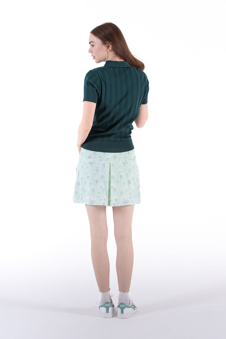Foray Golf Misty Jade Notch Hem Skort