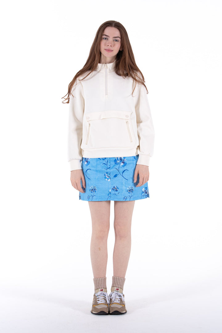 Foray Golf Cream Neoprene Half-Zip Pullover