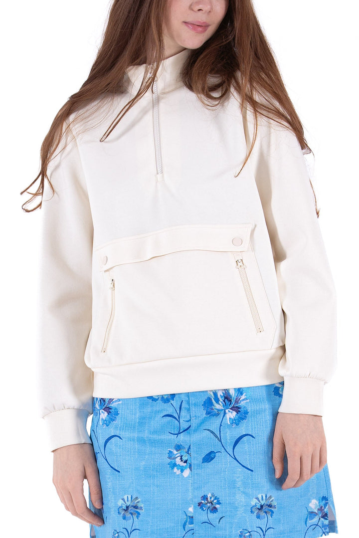 Foray Golf Cream Neoprene Half-Zip Pullover