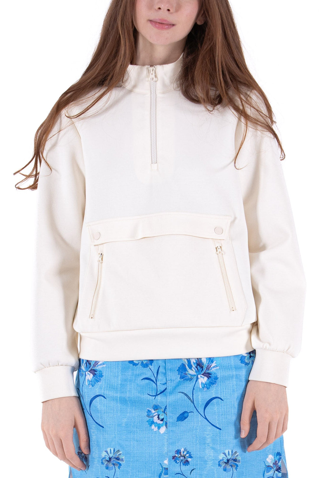 Foray Golf Cream Neoprene Half-Zip Pullover
