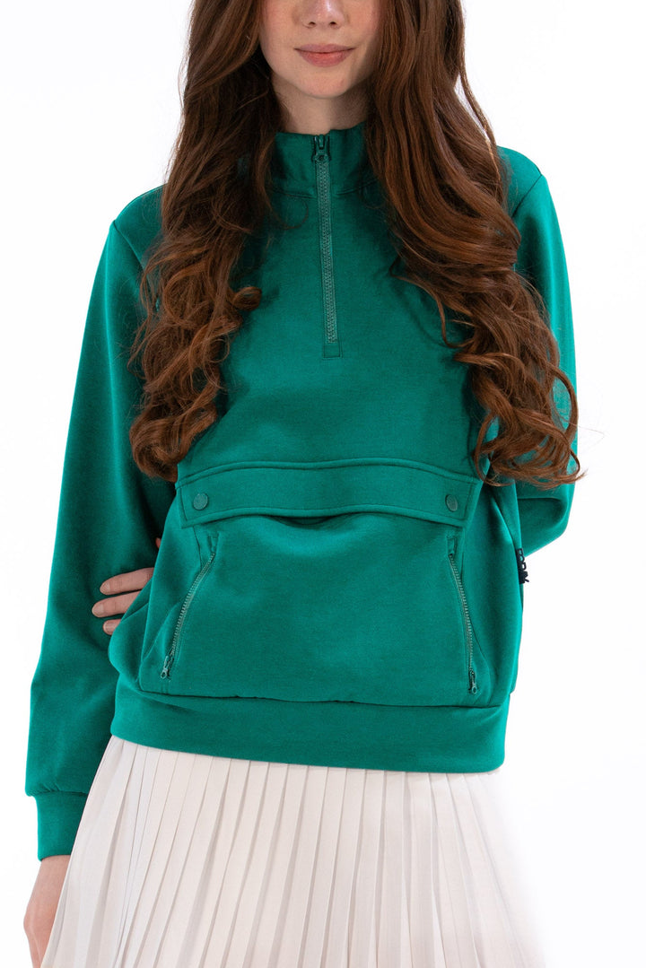 Foray Golf Cream Neoprene Half-Zip Pullover