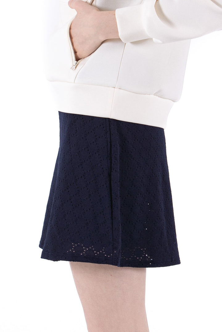 Foray Golf Navy Stretch Eyelet Skort