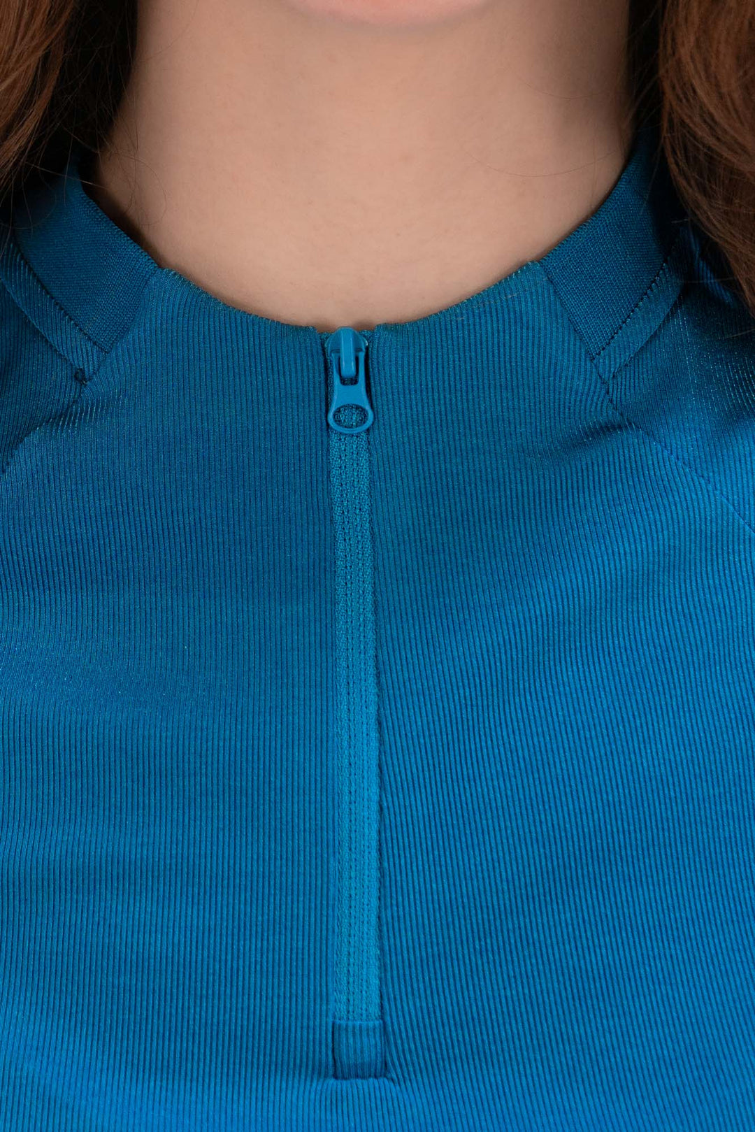 Foray Golf Blue Opal Rib Sleeveless Zip Polo