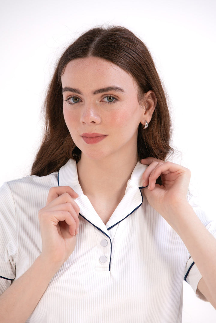 Foray Golf Rib Short Sleeve Notch Collar Polo