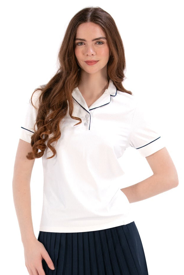 Foray Golf Rib Short Sleeve Notch Collar Polo