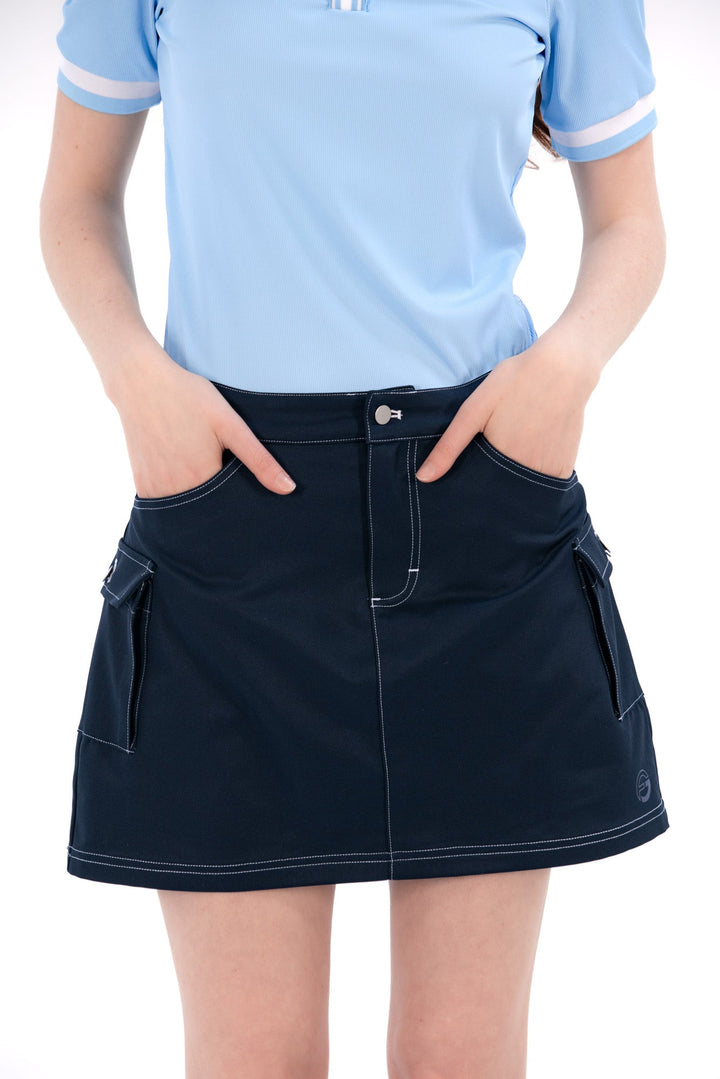 Foray Golf Ecru Cargo Pocket Twill Skort