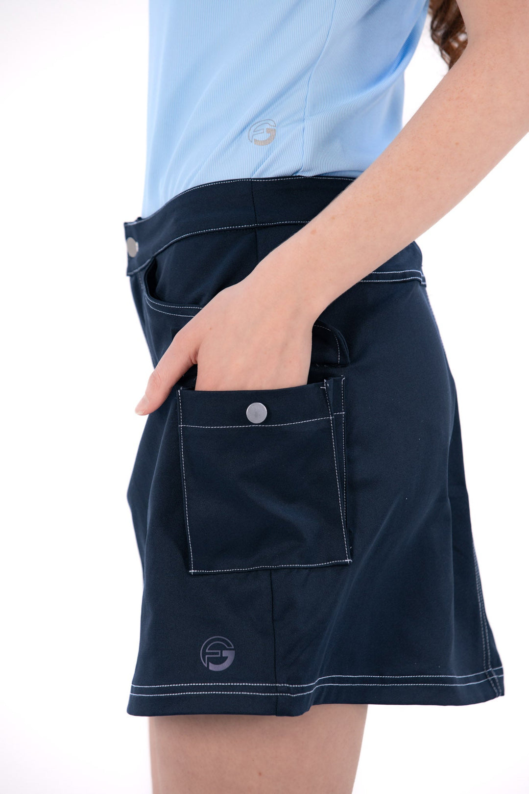 Foray Golf Ecru Cargo Pocket Twill Skort