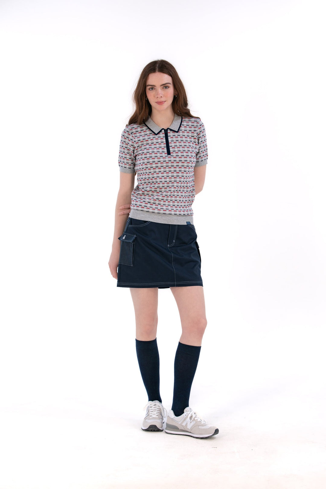 Foray Golf Ecru Cargo Pocket Twill Skort