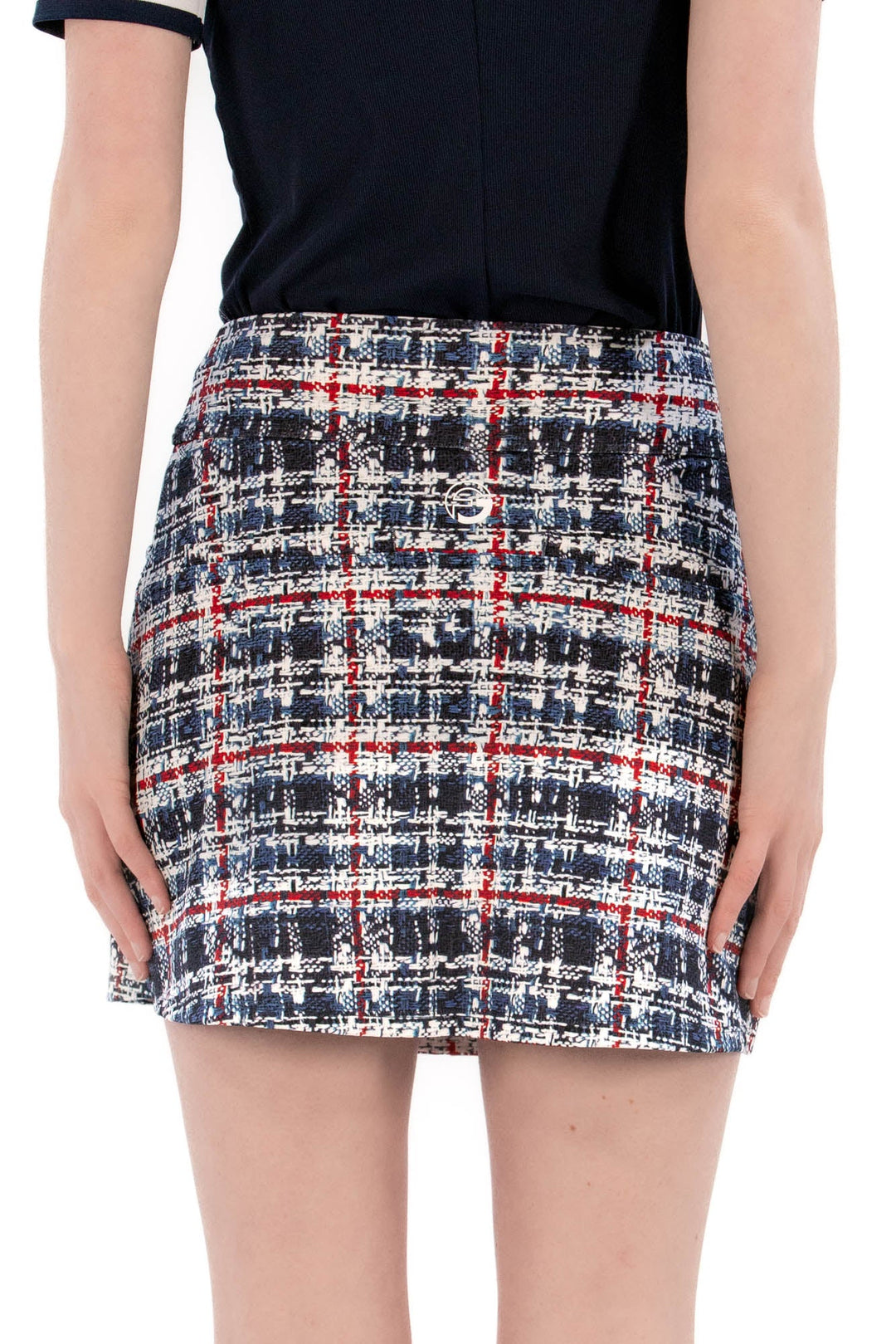 Foray Golf Front Pleat Plaid Skort