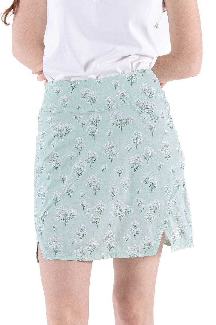 Foray Golf Misty Jade Notch Hem Skort