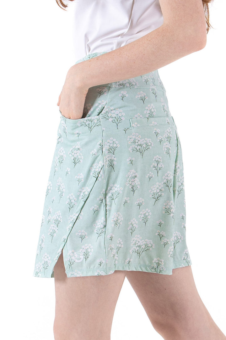 Foray Golf Misty Jade Notch Hem Skort
