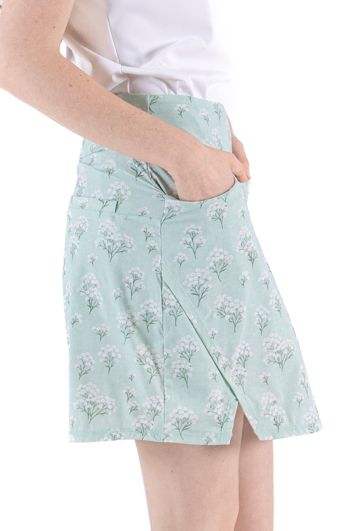 Foray Golf Misty Jade Notch Hem Skort