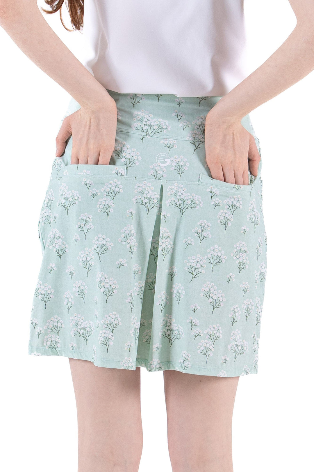 Foray Golf Misty Jade Notch Hem Skort