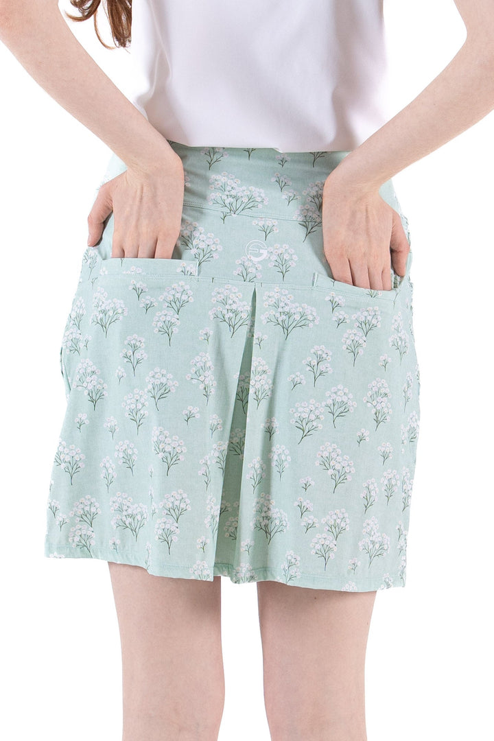 Foray Golf Misty Jade Notch Hem Skort