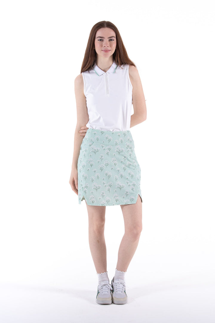Foray Golf Misty Jade Notch Hem Skort