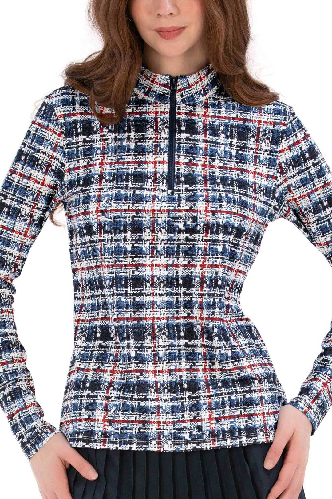 Printed Rib Quarter Zip