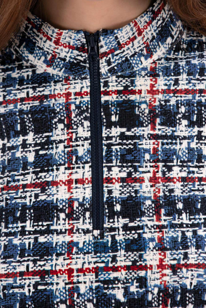 Printed Rib Quarter Zip