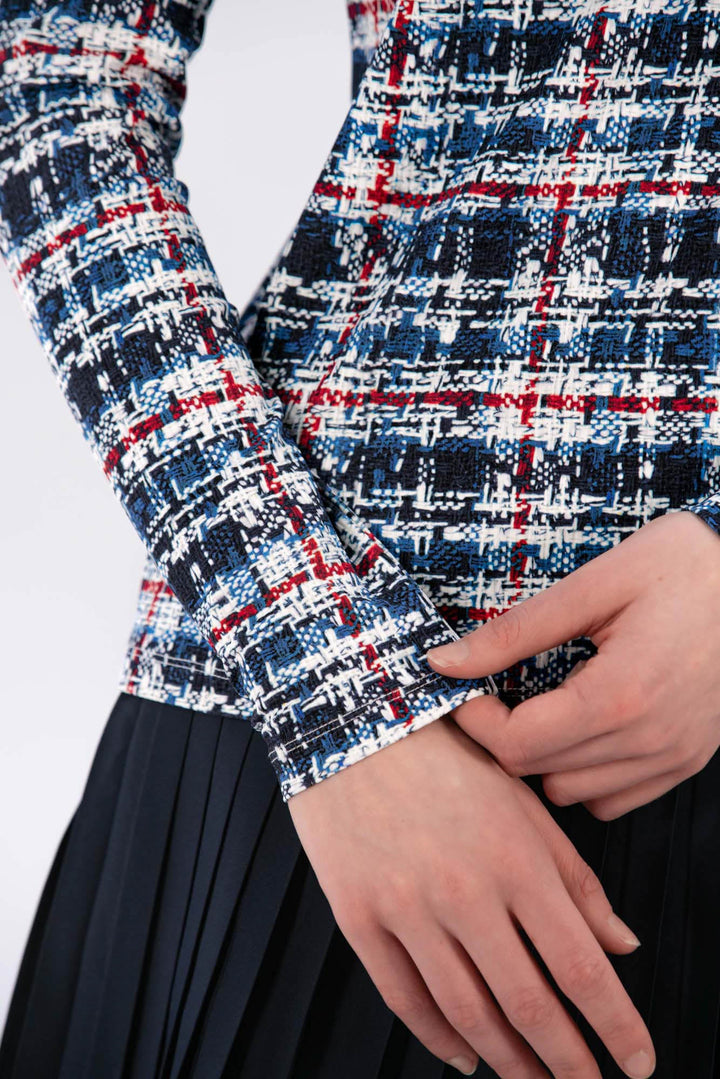 Printed Rib Quarter Zip