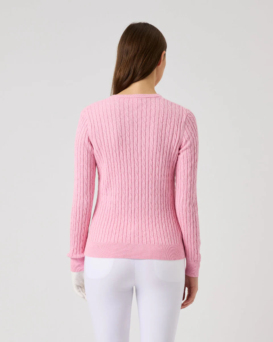 Daily Sports Madelene Cable Knit V-Neck Sweater [SS26]