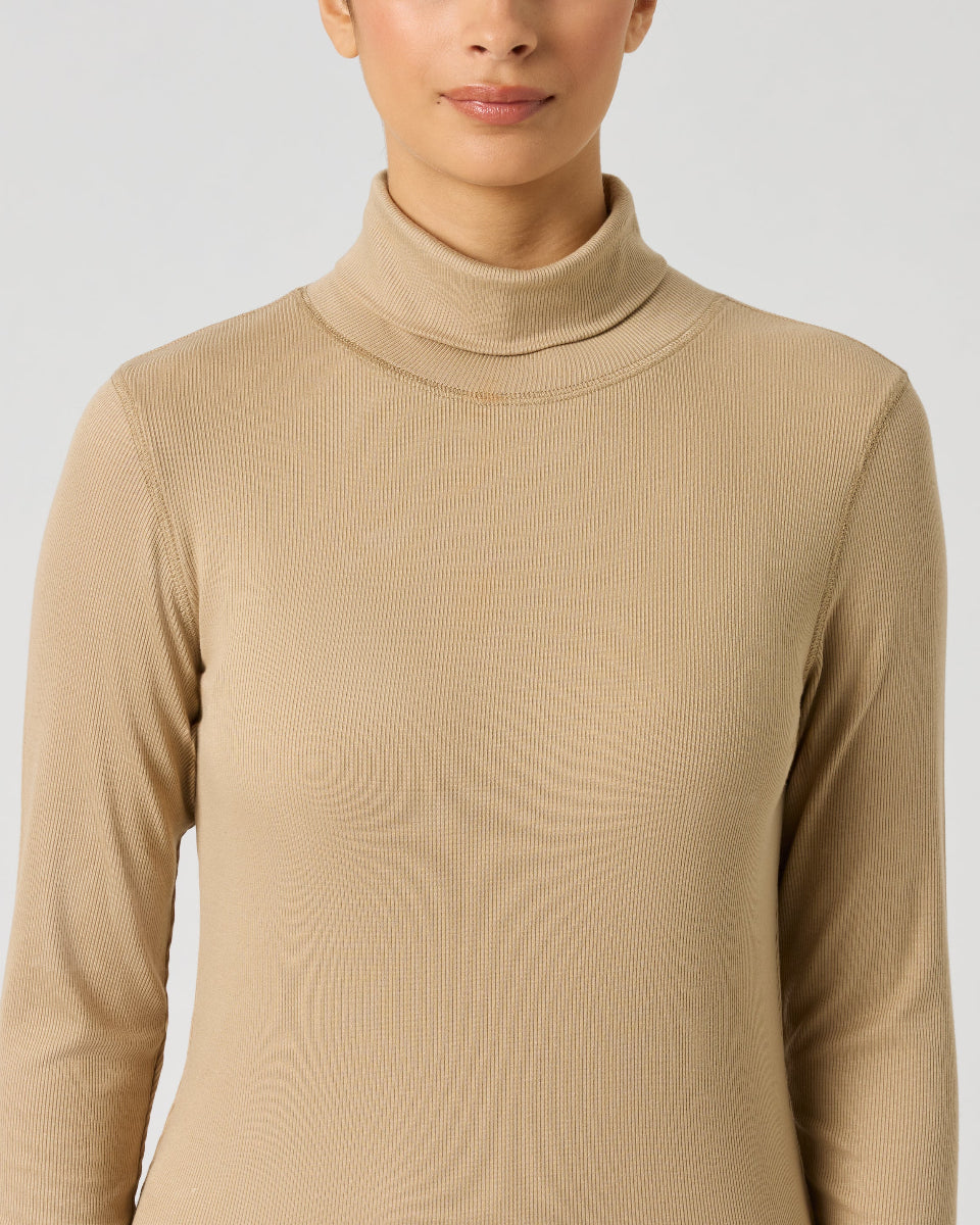 Daily Sports Ancona Bark Long Sleeve Roll Neck Top