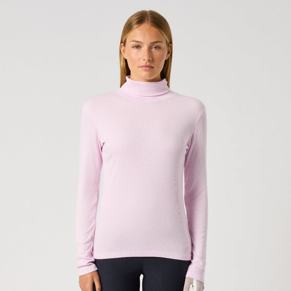 Daily Sports Ancona Pink Long Sleeve Roll Neck Top