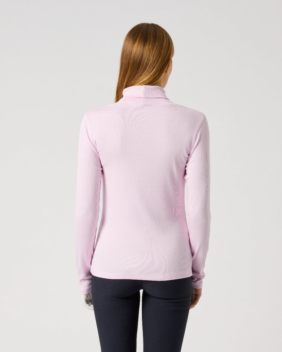 Daily Sports Ancona Pink Long Sleeve Roll Neck Top