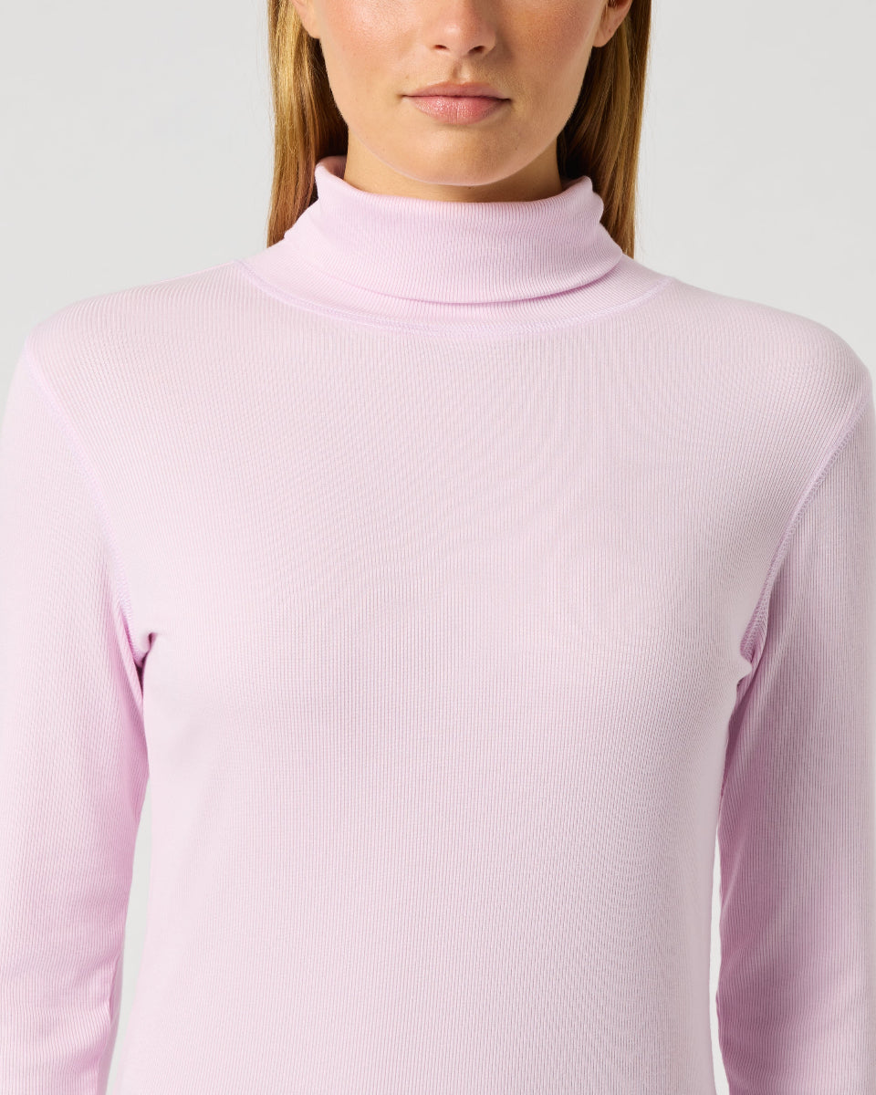 Daily Sports Ancona Pink Long Sleeve Roll Neck Top