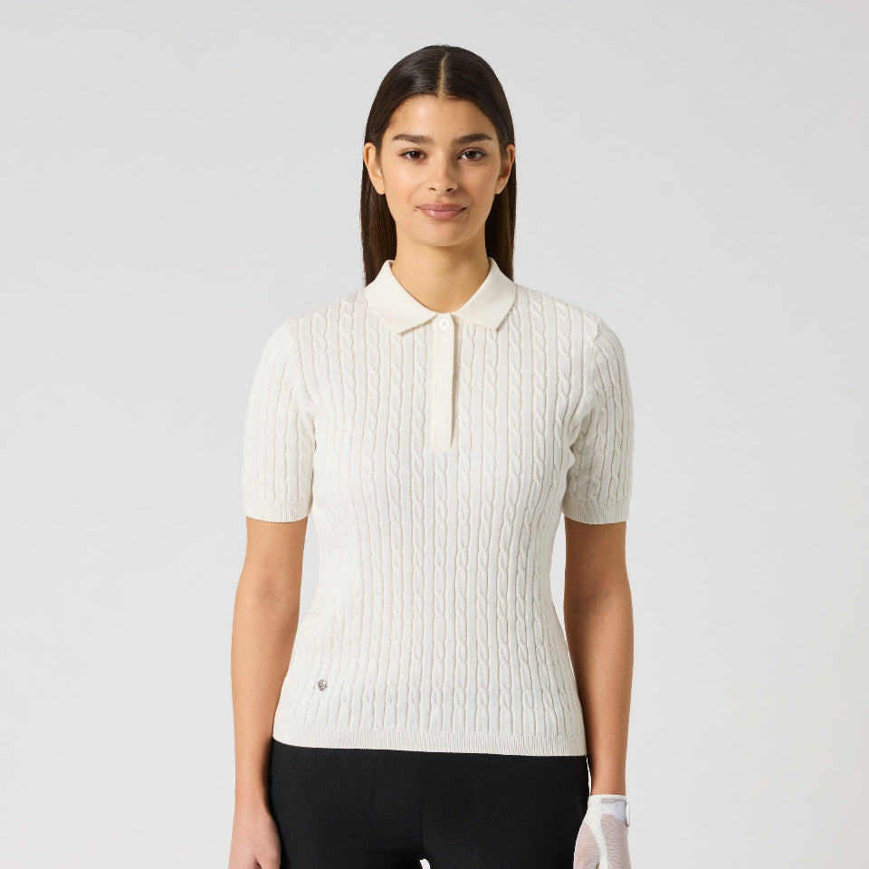 Daily Sports Madelene Short Sleeve Cable Knit Polos