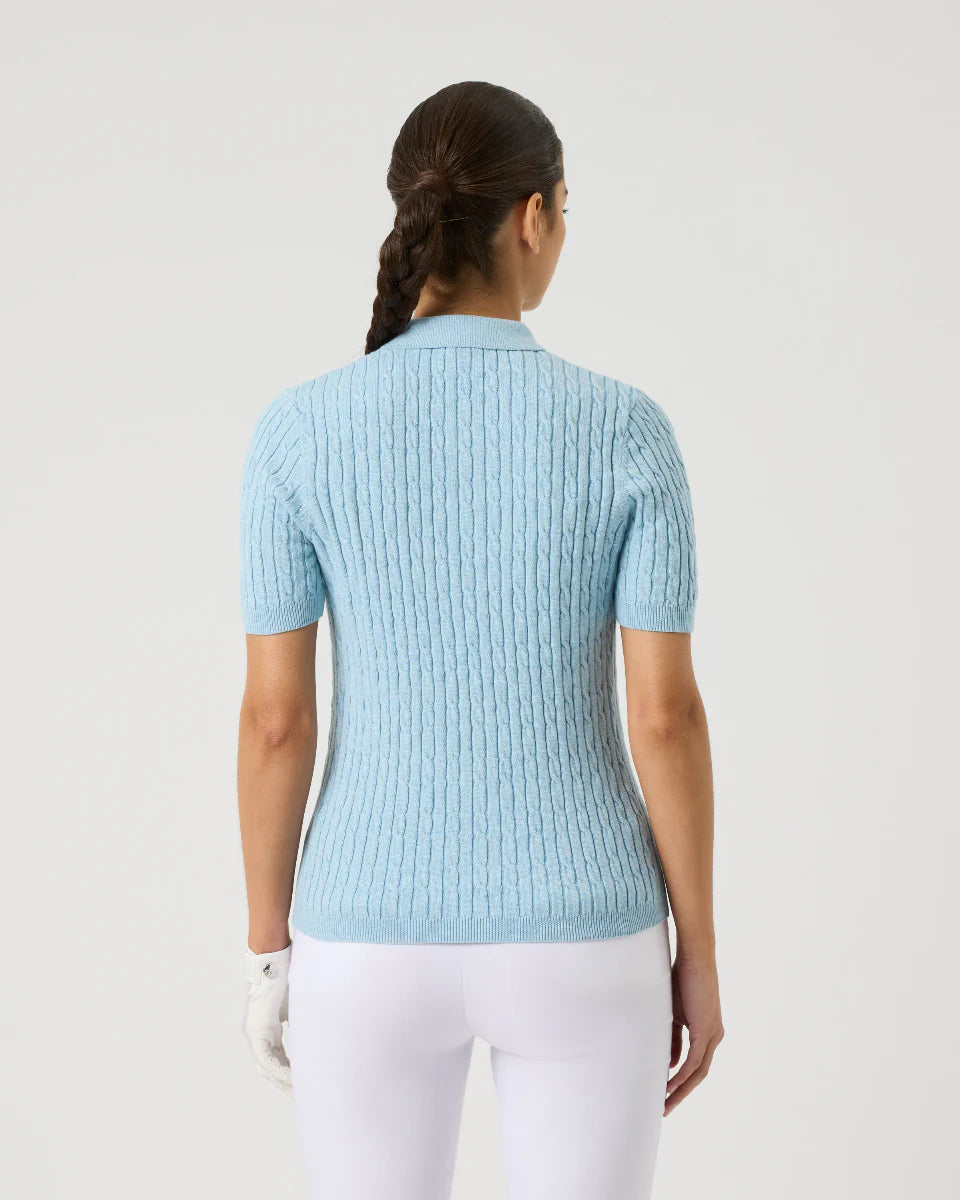 Daily Sports Madelene Cable Knit Short Sleeve Polo [SS26]