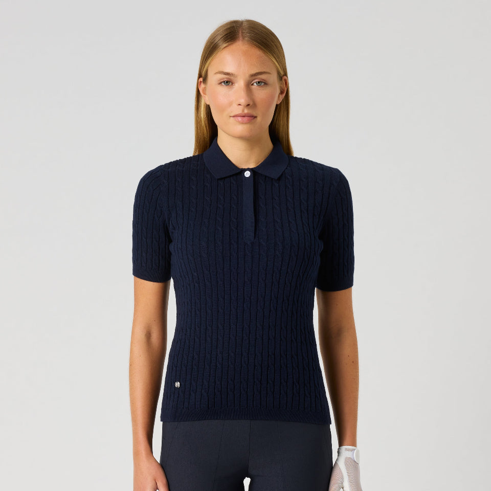 Daily Sports Madelene Short Sleeve Cable Knit Polos