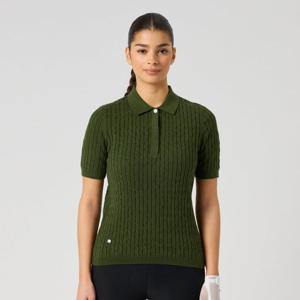 Daily Sports Madelene Short Sleeve Cable Knit Polos