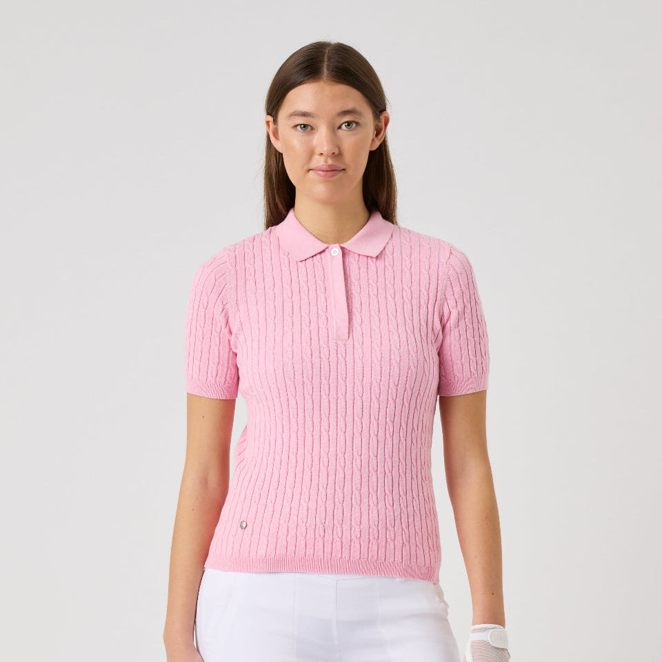 Daily Sports Madelene Short Sleeve Cable Knit Polos