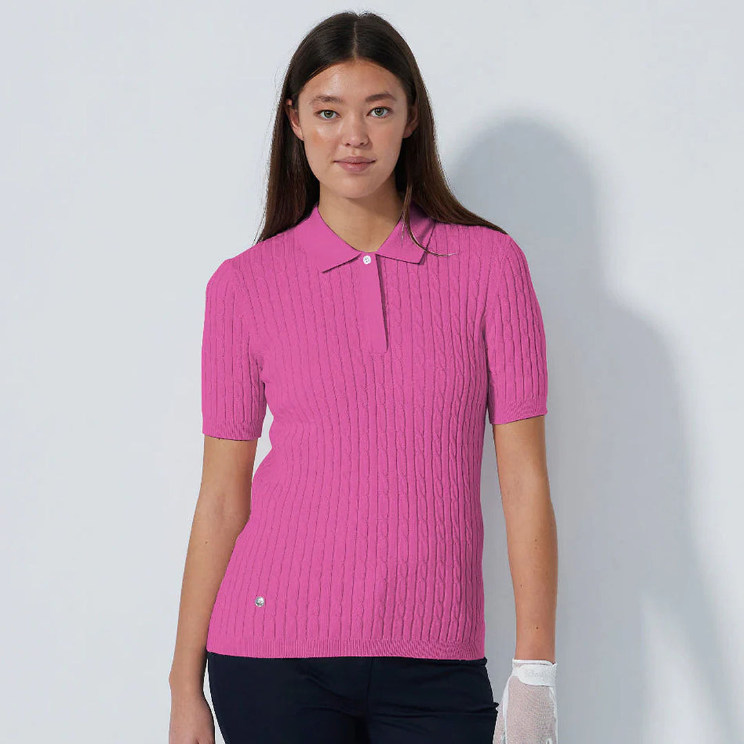 Daily Sports Madelene Cable Knit Short Sleeve Polo [PS26]