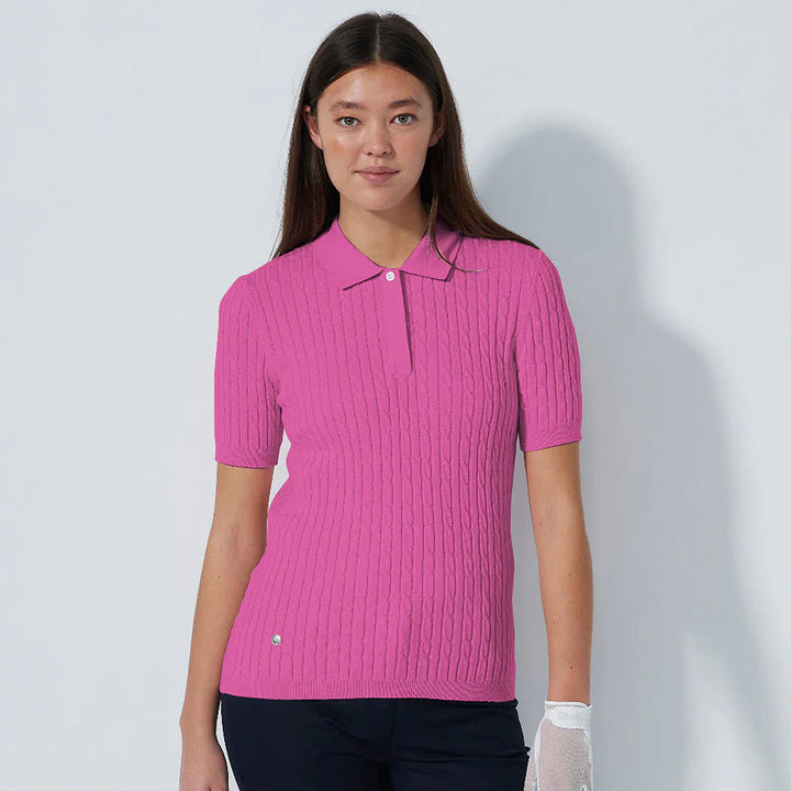 Daily Sports Madelene Cable Knit Short Sleeve Polo [PS26]