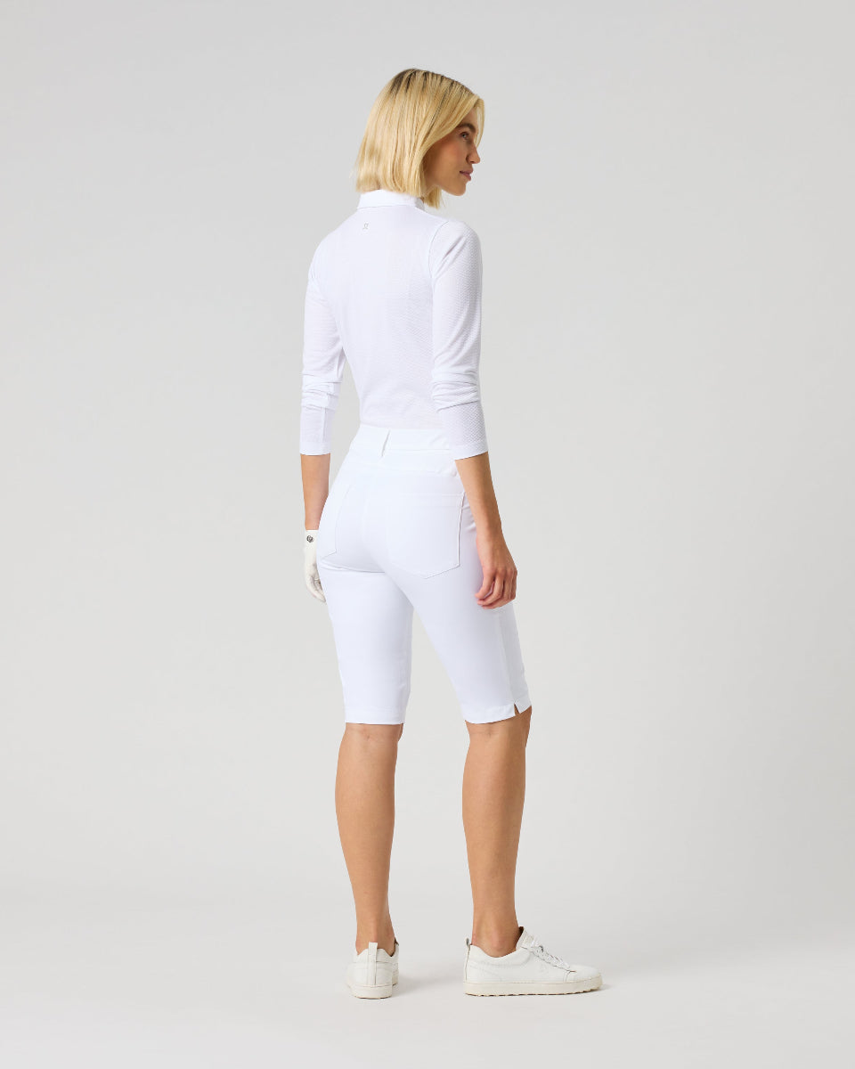 Daily Sports Lyric White Bermuda Shorts V2