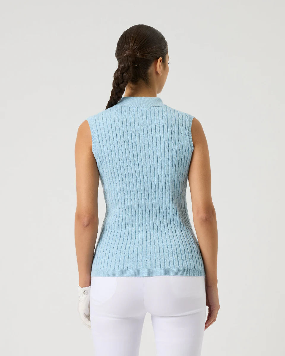 Daily Sports Madelene Cable Knit Sleeveless Polo [SS26]
