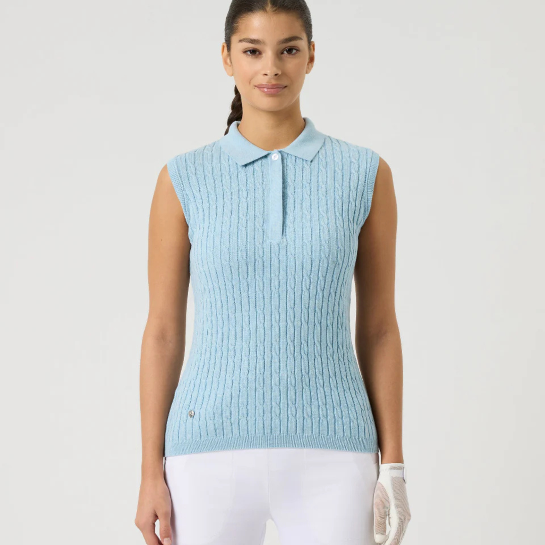 Daily Sports Madelene Cable Knit Sleeveless Polo [SS26]