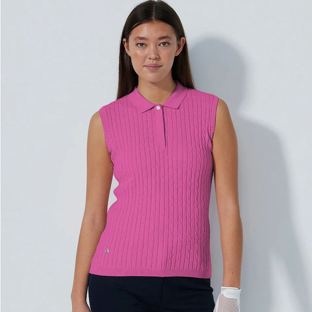 Daily Sports Madelene Cable Knit Sleeveless Polo [PS26]
