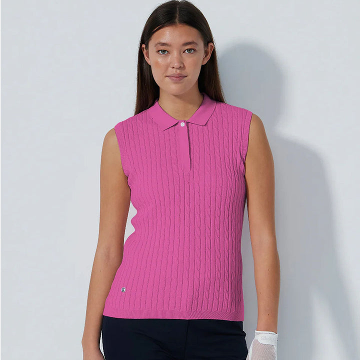 Daily Sports Madelene Cable Knit Sleeveless Polo [PS26]