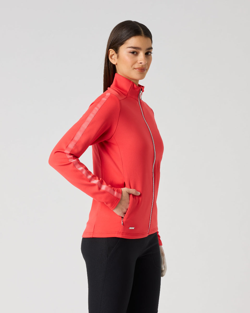 Daily Sports Cholet Poppy Red Full Zip Midlayer Jacket