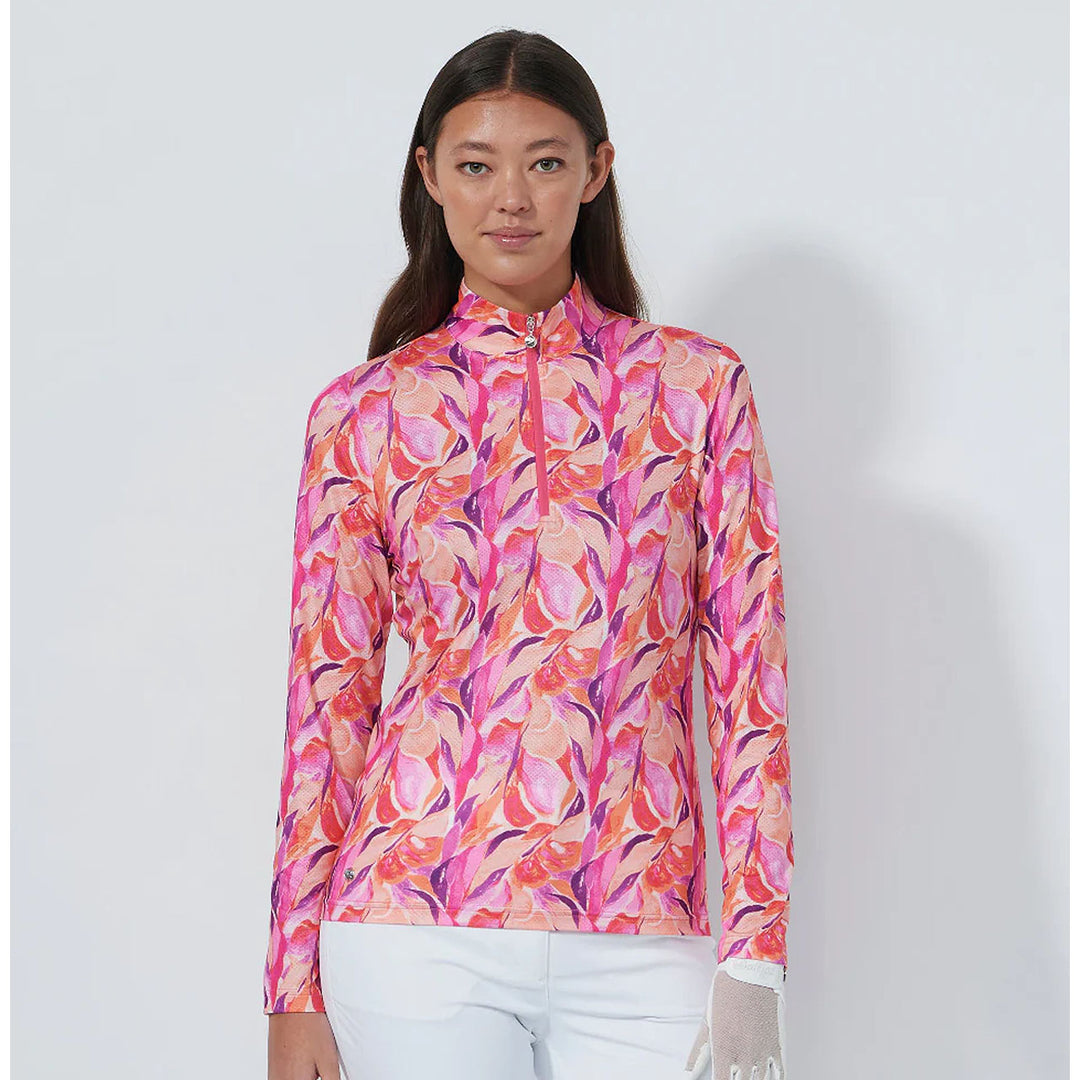 Daily Sports Sheermotion Artsy Leaf Long Sleeve Mock [PS26]
