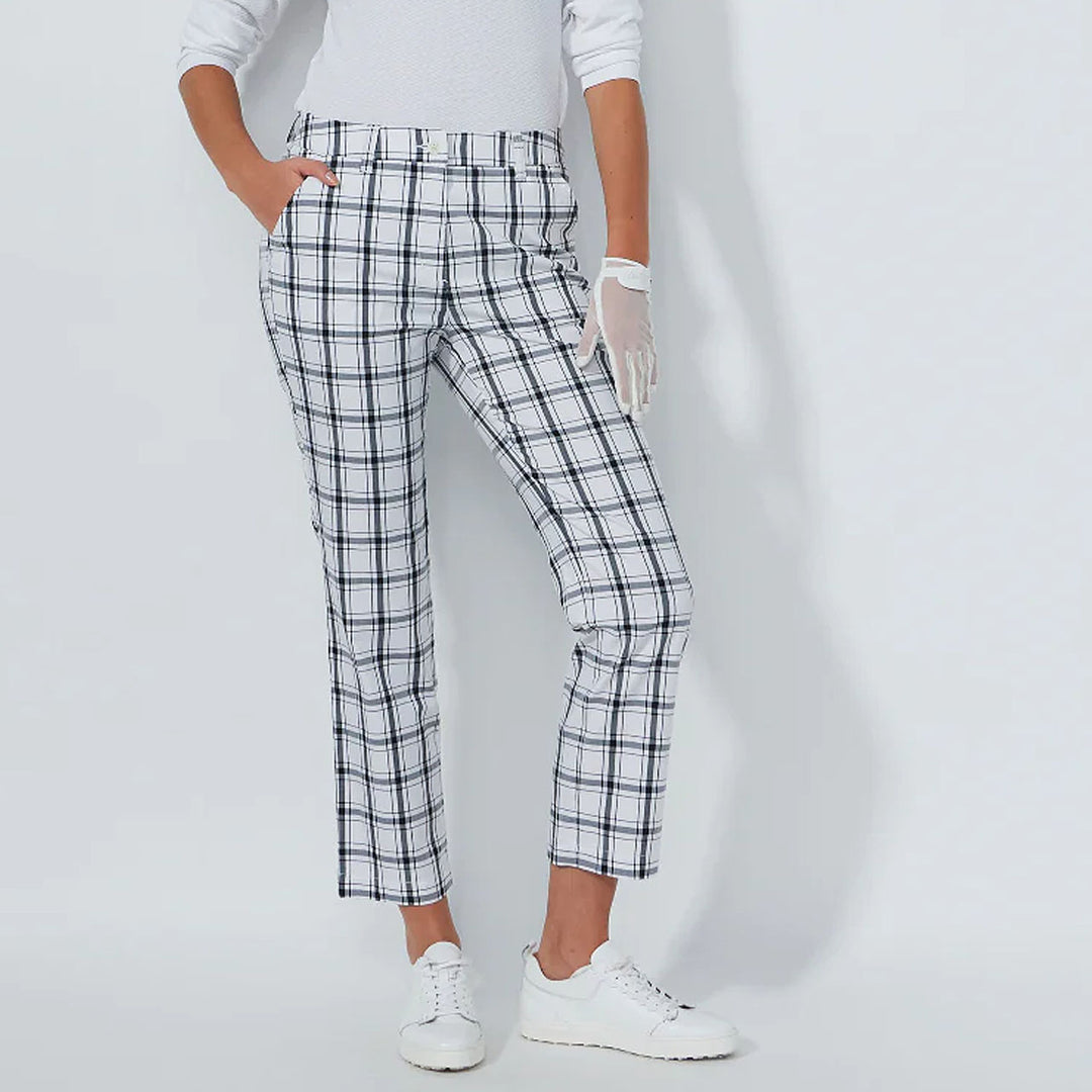 Daily Sports Black/White Golf Plaid Ankle Pant