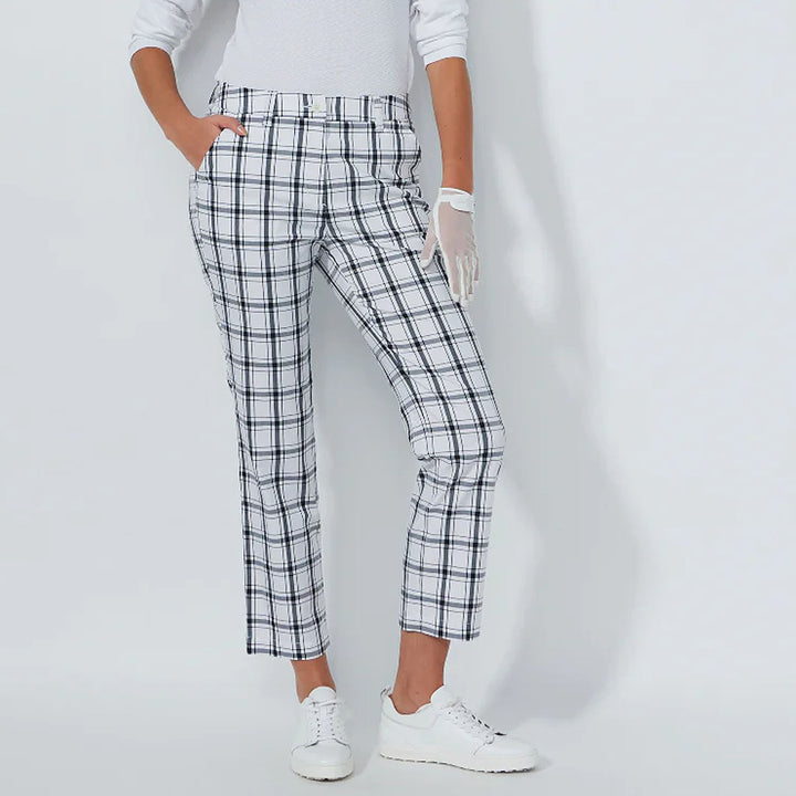 Daily Sports Black/White Golf Plaid Ankle Pant