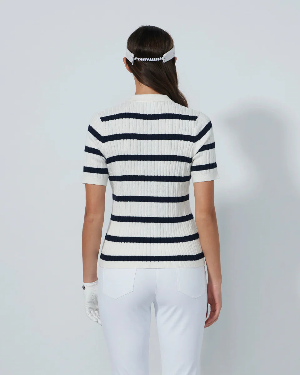 Daily Sports Madelene Navy White Stripe SS Sweater