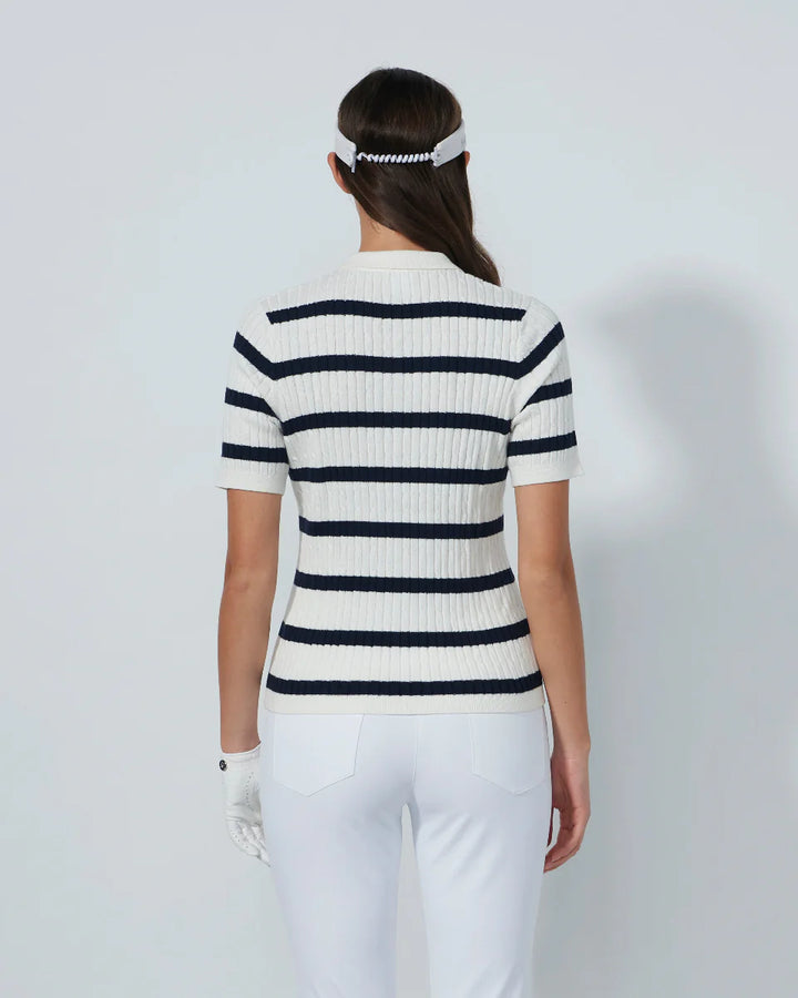 Daily Sports Madelene Navy White Stripe SS Sweater