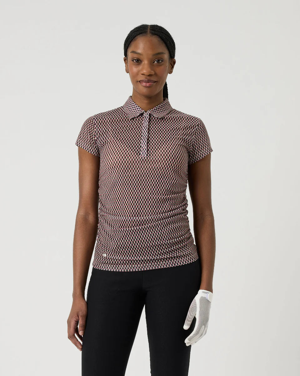 Daily Sports Breeze Abstract Wave Mesh Short Sleeve Polo [2026]