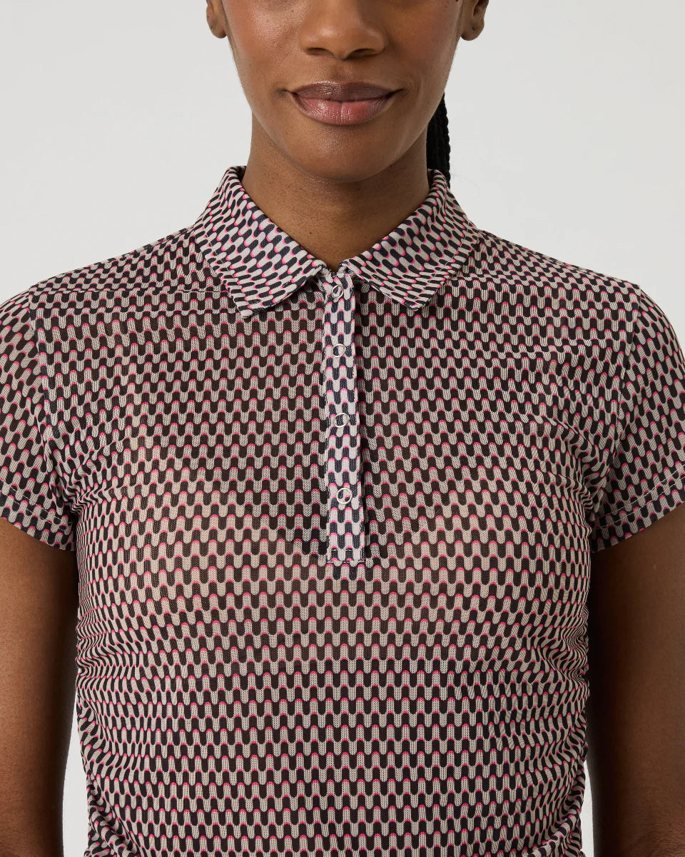 Daily Sports Breeze Abstract Wave Mesh Short Sleeve Polo [2026]