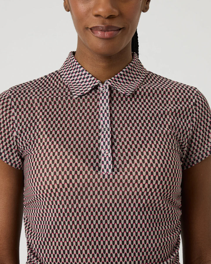 Daily Sports Breeze Abstract Wave Mesh Short Sleeve Polo [2026]